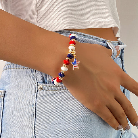 Bracelet USA American flag election holiday party commemorative patriotism bracelet m302600