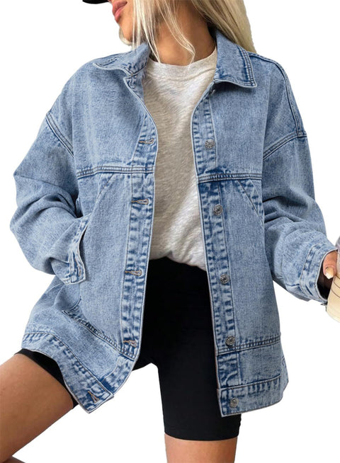 Loose spring and autumn denim jacket m303102