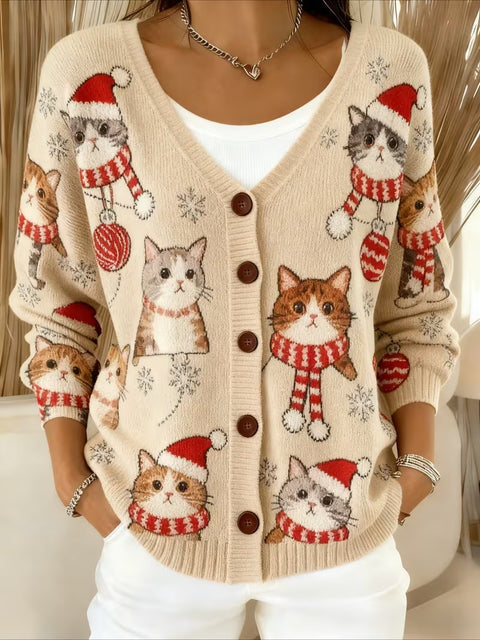 Autumn and winter European size 3D digital printing women's shoulder cardigan sweater FF303406 01