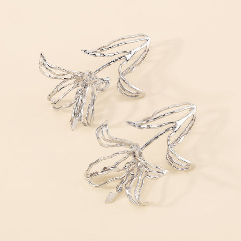 Zhang Light boucles d'oreilles géométriques tulipe creuse de luxe M5010565 