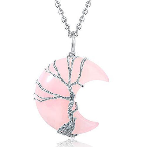 Pendentif arbre de vie en améthyste naturelle, bijou arbre de fortune en cristal m3331252