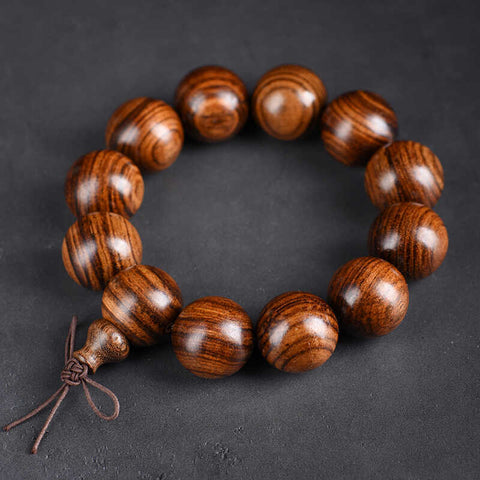 Schwarzes Rosenholzarmband, Holzarmband mit Buddha-Perlen, Herren-Kulturspiel, Buddha-Perlen, Damen-Paarschmuck, Perlen-Rosenkranz, Perlenspiel m3331321