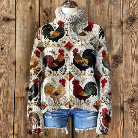 Christmas abstract print casual cape jacket cardigan sweater m302114