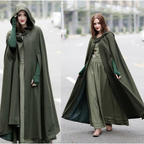 Fünffarbiger Kapuzenschal, verlängerter Halloween-Umhang, Cosplay-Mantel m300533 