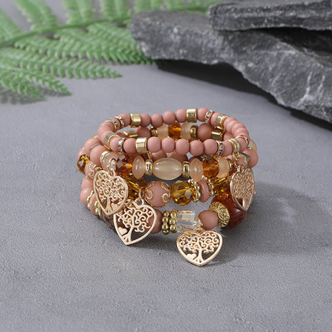 Neues böhmisches Armband, kreatives Quasten-Mehrschicht-Perlenarmband m3331286