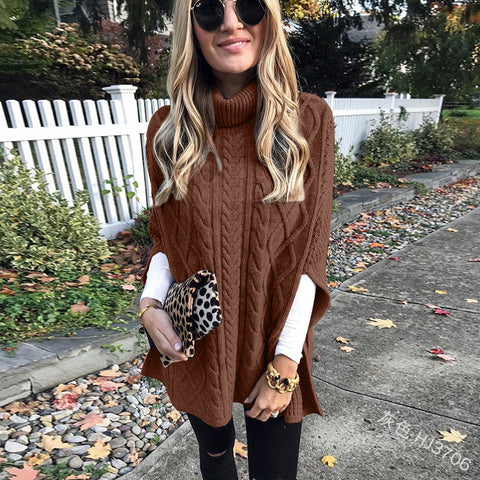Rollkragenpullover, einfarbig, Street-Hipster-Pullover, lockerer, modischer Pullover für Damen, m300498 
