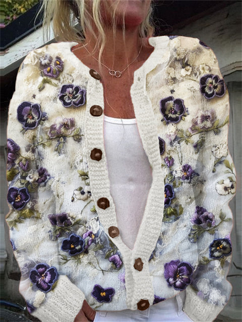 New cardigan knitted jacket women's clothing early spring and autumn source work m301722