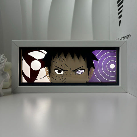 NARUTO anime Uchiha Obito Paper Carving Lamp Photo Frame