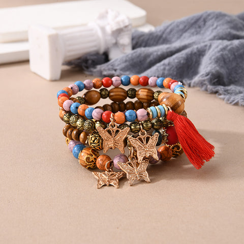 Neues böhmisches Armband, kreatives Quasten-Mehrschicht-Perlenarmband m3331286