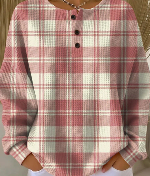 New retro 3D digital printing three-button stand-up collar Polo sweater m302116