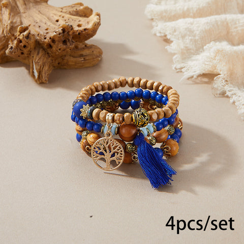 Neues böhmisches Armband, kreatives Quasten-Mehrschicht-Perlenarmband m3331286