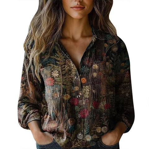 V-neck printed shirt m302770