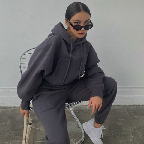 Autumn and winter women's new casual sweater jacket sports suit women's m301803