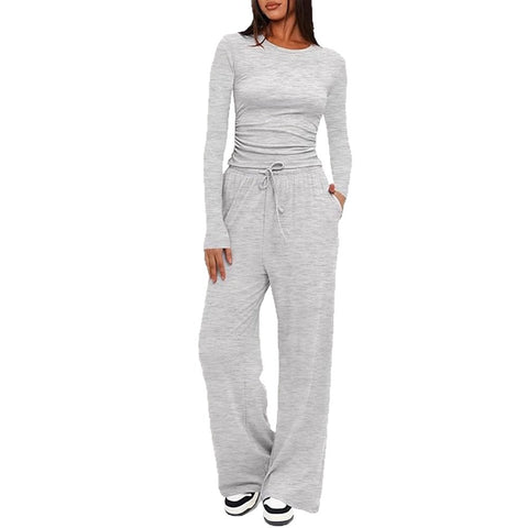 Casual suit women's long-sleeved wide-leg pants multi-occasion sportswear m301800