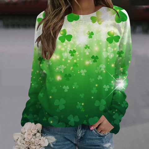 Pull col rond imprimé manches longues femme m300913 