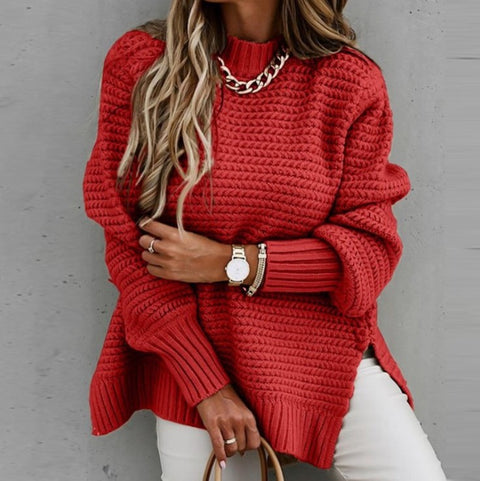Autumn and winter loose lazy wind long-sleeved pullover knitted sweater m300632