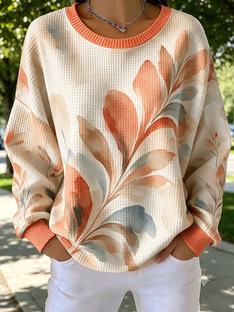 Crew neck sweater women's casual loose pullover women's top foreign trade FF303353