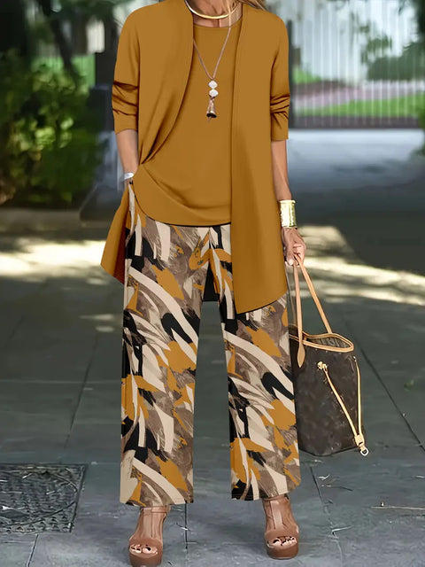 3D printed 3-piece set top vest trousers m302613