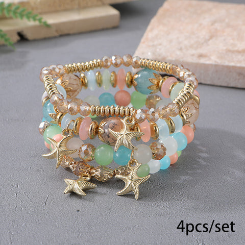 Neues böhmisches Armband, kreatives Quasten-Mehrschicht-Perlenarmband m3331286