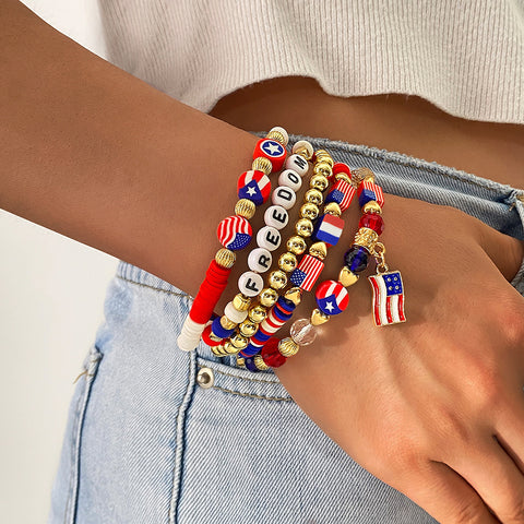 Bracelet USA American flag election holiday party commemorative patriotism bracelet m302600