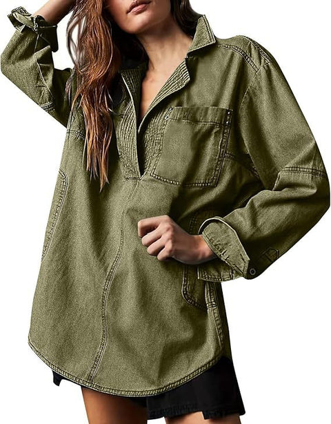 Denim jacket long sleeve jacket FF303255