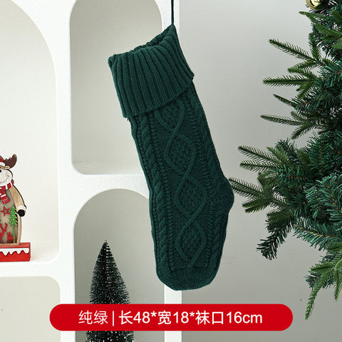 Christmas decoration candy socks embroidery Rudolph Christmas socks children's gift socks gift bag window pendant FF3332058