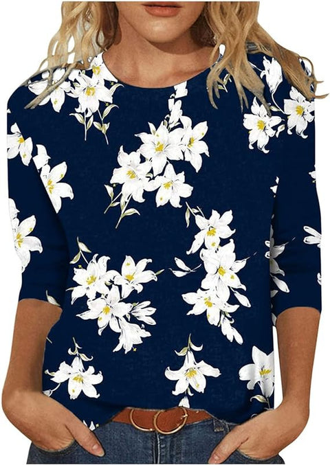 Einfarbiges T-Shirt mit Rundhalsausschnitt und Aufdruck m300770 