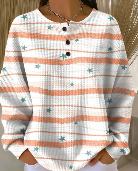 Casual stand-up collar POLO long-sleeved top m302619