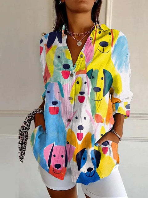women's large size summer women's casual floral shirt women's small daisy shirt 3D printed shirt m301735