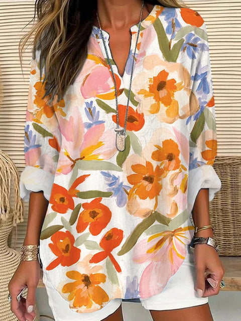 Pull ample à col rond et imprimé pour femme, grande taille, décontracté, T m301359 