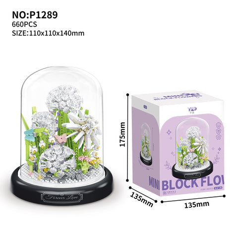 Neues Montage-Baustein-Blumenstrauß-Mikrokorn-Rosen-Sonnenblumen-Ornament M3330979 