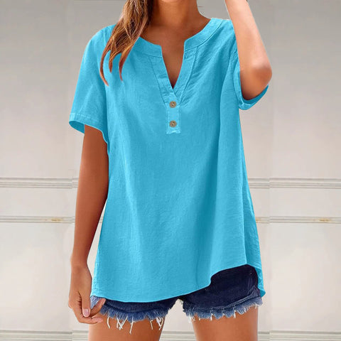Casual shirt damen mode baumwolle und leinen vielseitig top m301204 