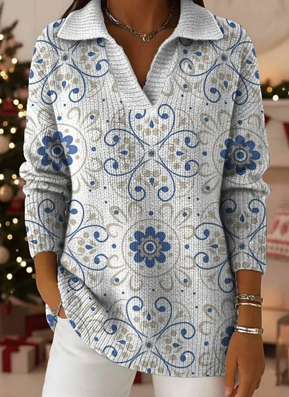 Polo neck sweater loose and thin long sleeve pullover FF303431 03