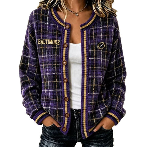 3D digital print American football women's cardigan sweater FF303413
