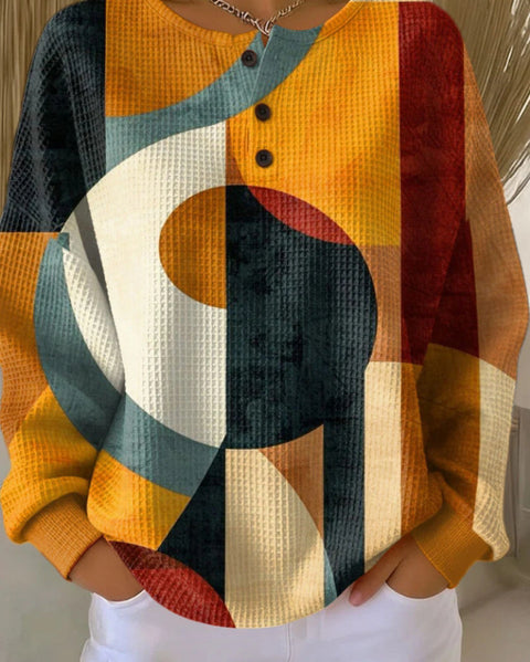 Casual stand-up collar POLO long-sleeved top m302619