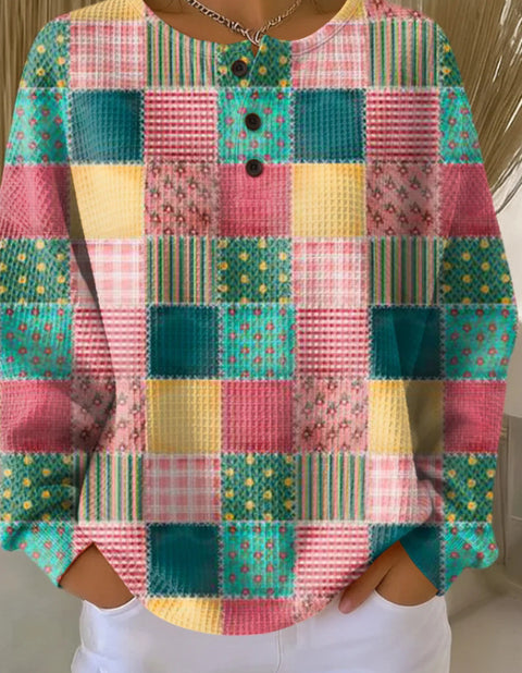 Casual stand-up collar POLO long-sleeved top m302619