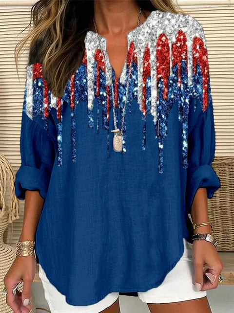 Pull ample à col rond et imprimé pour femme, grande taille, décontracté, T m301359 