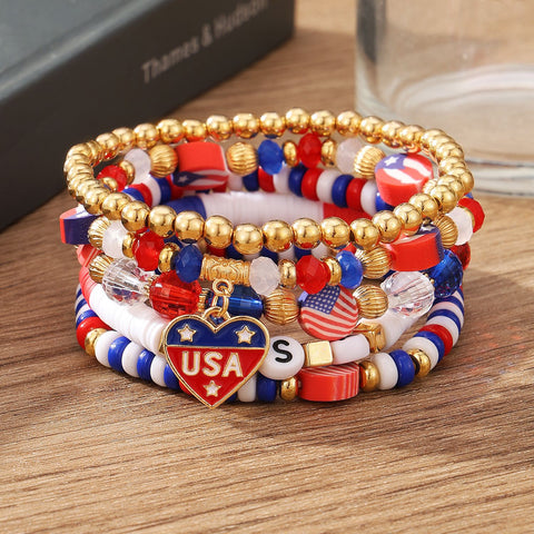 Bracelet USA American flag election holiday party commemorative patriotism bracelet m302600