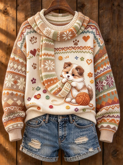 Huacai woolen sweater women sweater cartoon digital printing FF303420