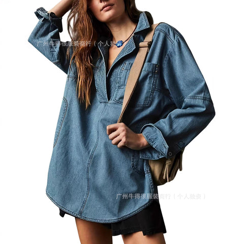 Denim jacket long sleeve jacket FF303255