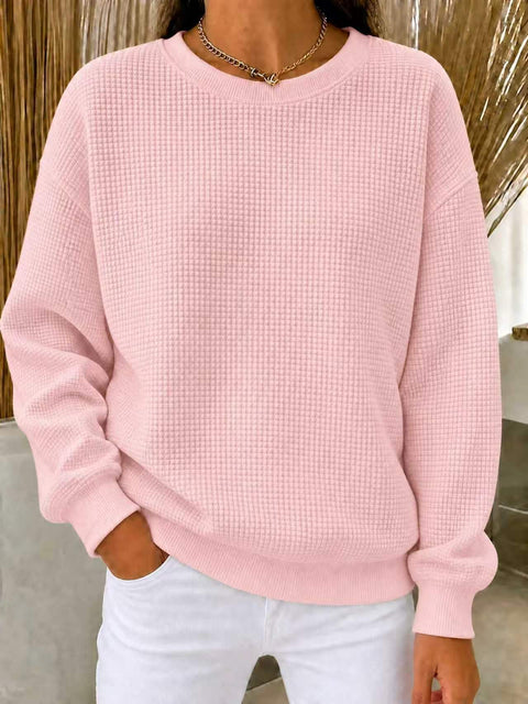 Solid color simple women's top crew neck loose fashion T-shirt m303224