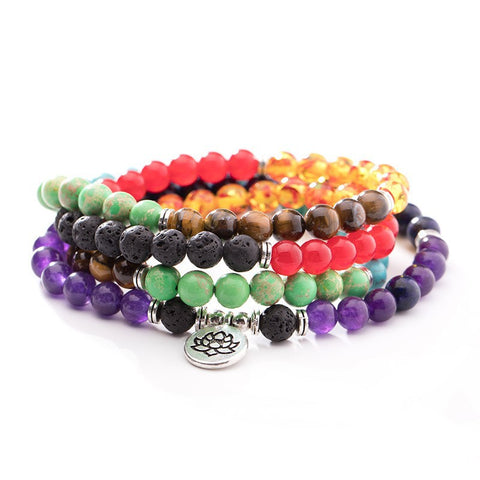 8Mm new Amazon bracelet 108 Buddha beads lotus multi-circle bracelet tree of life pendant item sweater chain m3331309