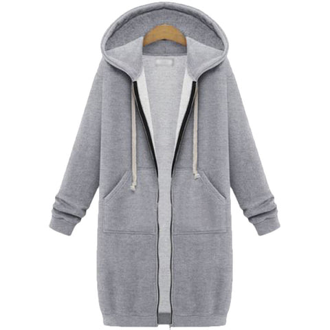 Women's medium and long hooded long-sleeved sweater women's winter m302342