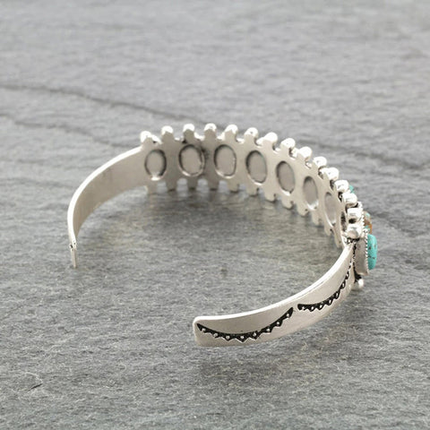 Bohemian style turquoise open bracelet 3331095