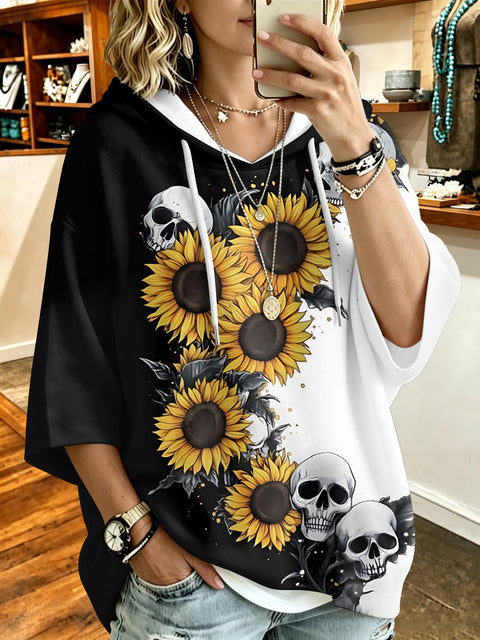 3D Digital Printed Top Women's Pullover Hooded Sweater FF303414