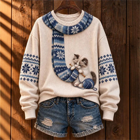 Huacai woolen sweater women sweater cartoon digital printing FF303420