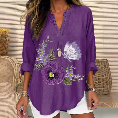 Pull ample à col rond et imprimé pour femme, grande taille, décontracté, T m301359 