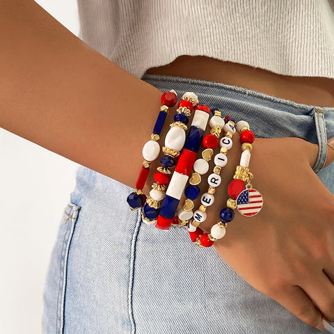 Bracelet USA American flag election holiday party commemorative patriotism bracelet m302600