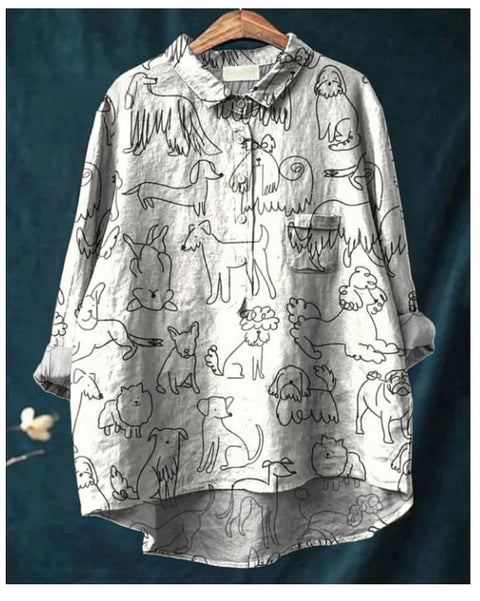 T-shirt ample à col ras du cou pour femme, grande taille, décontracté, imprimé, m301279 