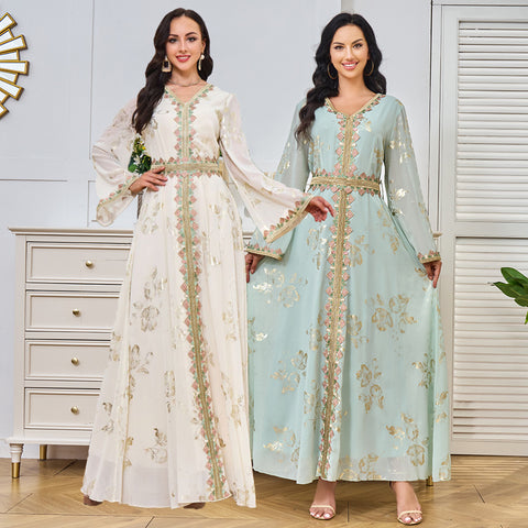 Robe women's clothing, new bronzing embroidered lace fashion dress m301182